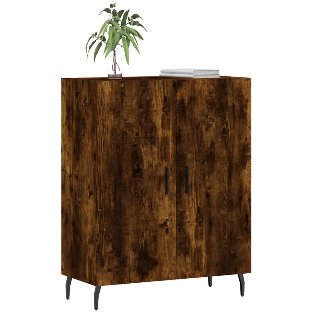 Credenza Rovere Fumo 69,5x34x90 Cm In Legno Multistrato - Foto 3