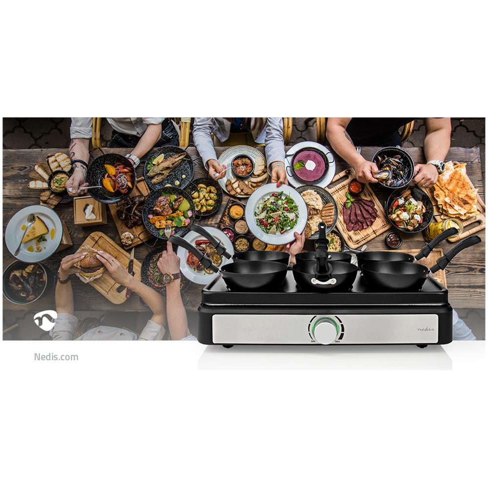 FCRA310FBK6 griglia per raclette 6 persona (e) 600 W Alluminio, Nero - Foto 12