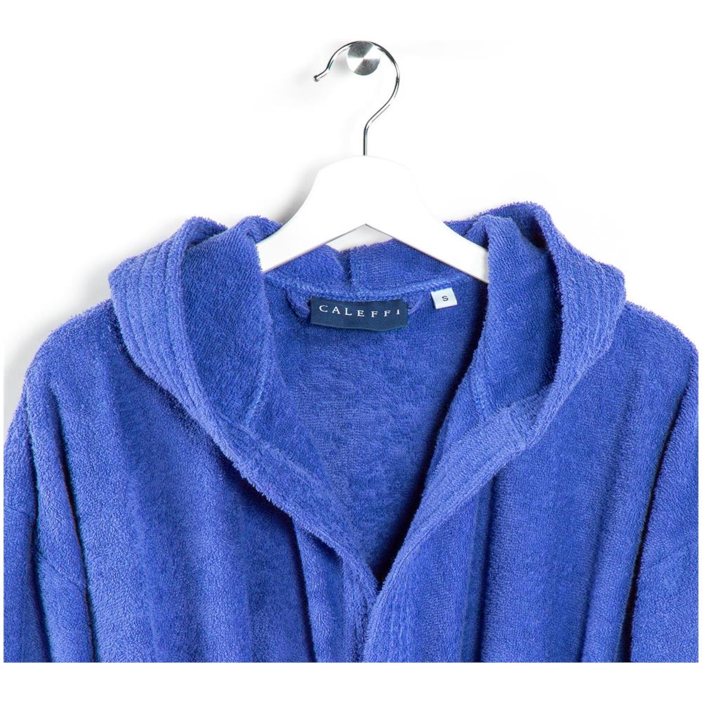 Accappatoio Con Cappuccio Spugnissima Minorca Junior In Cotone Colore Blu Misura 6-8 Anni - Foto 2