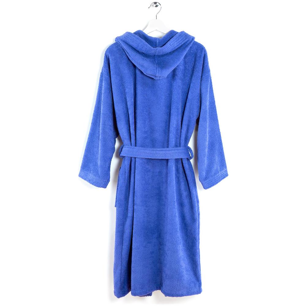Accappatoio Con Cappuccio Spugnissima Minorca Junior In Cotone Colore Blu Misura 6-8 Anni - Foto 1