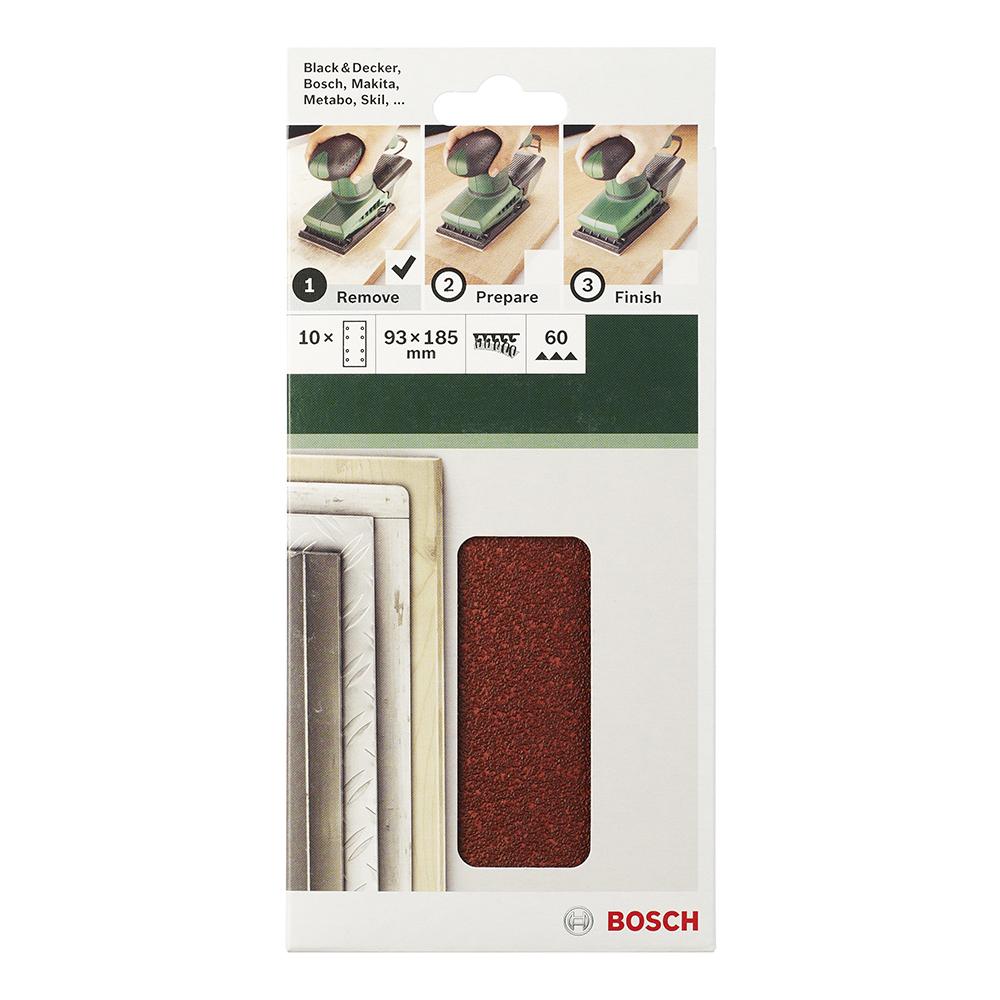 10 Fogli Abrasivi 93x230mm Per Levigatrice Orbitale 8 Fori Qualita' Chiara Grana 80 - Foto 2