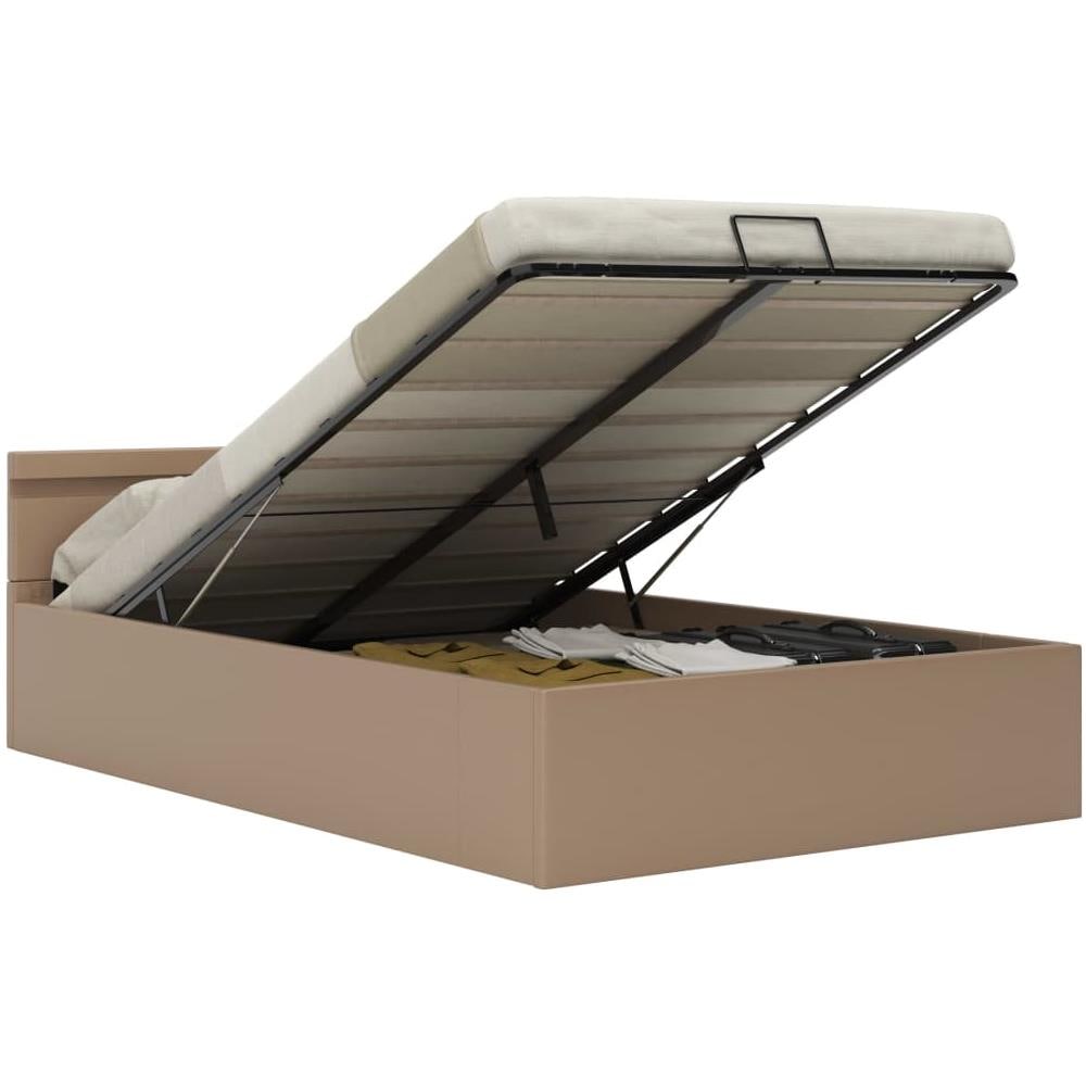 Giroletto Idraulico con LED Cappuccino Similpelle 140x200cm - Foto 2