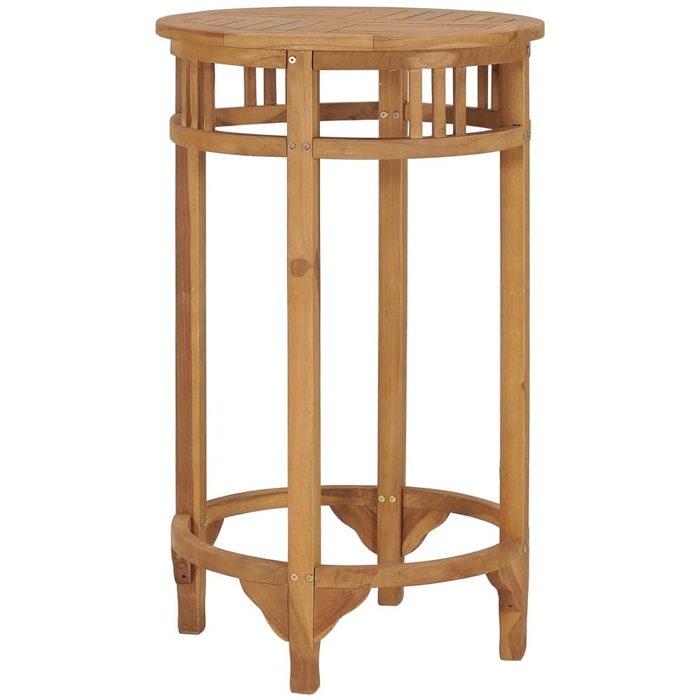 Tavolino Da Bar Ø 60 Cm In Legno Massello Di Teak - Foto 1