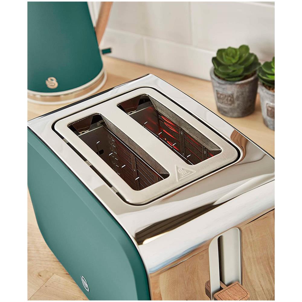 Strp1060 Set Da Colazione Bollitore Tostapane Pane Microonde 20l Verde - Foto 2