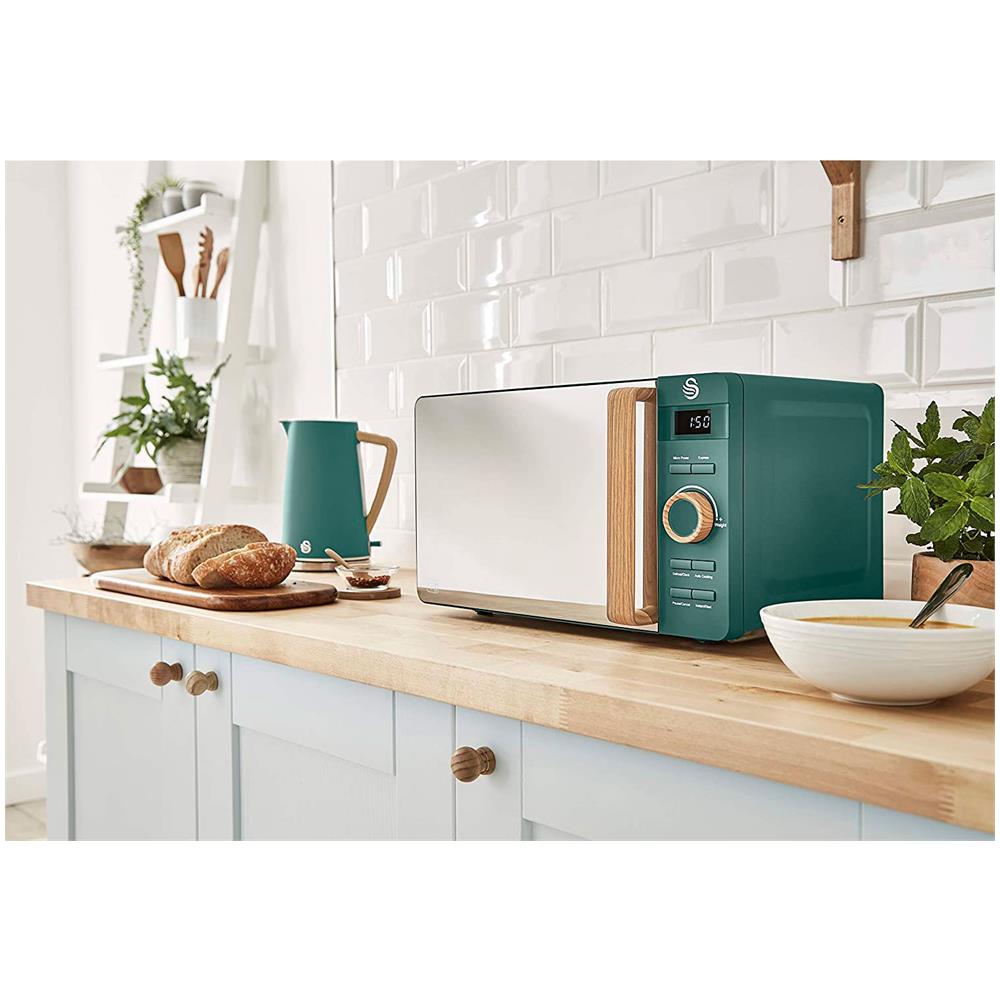 Strp1060 Set Da Colazione Bollitore Tostapane Pane Microonde 20l Verde - Foto 7