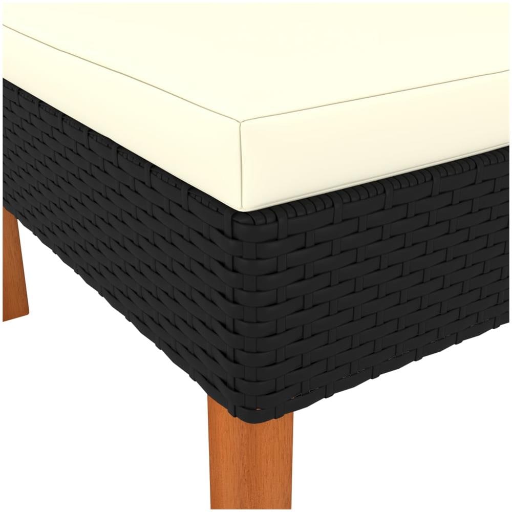 Set Di Divani Da Giardino 3 Pz Polyrattan Massello Di Eucalipto - Foto 1