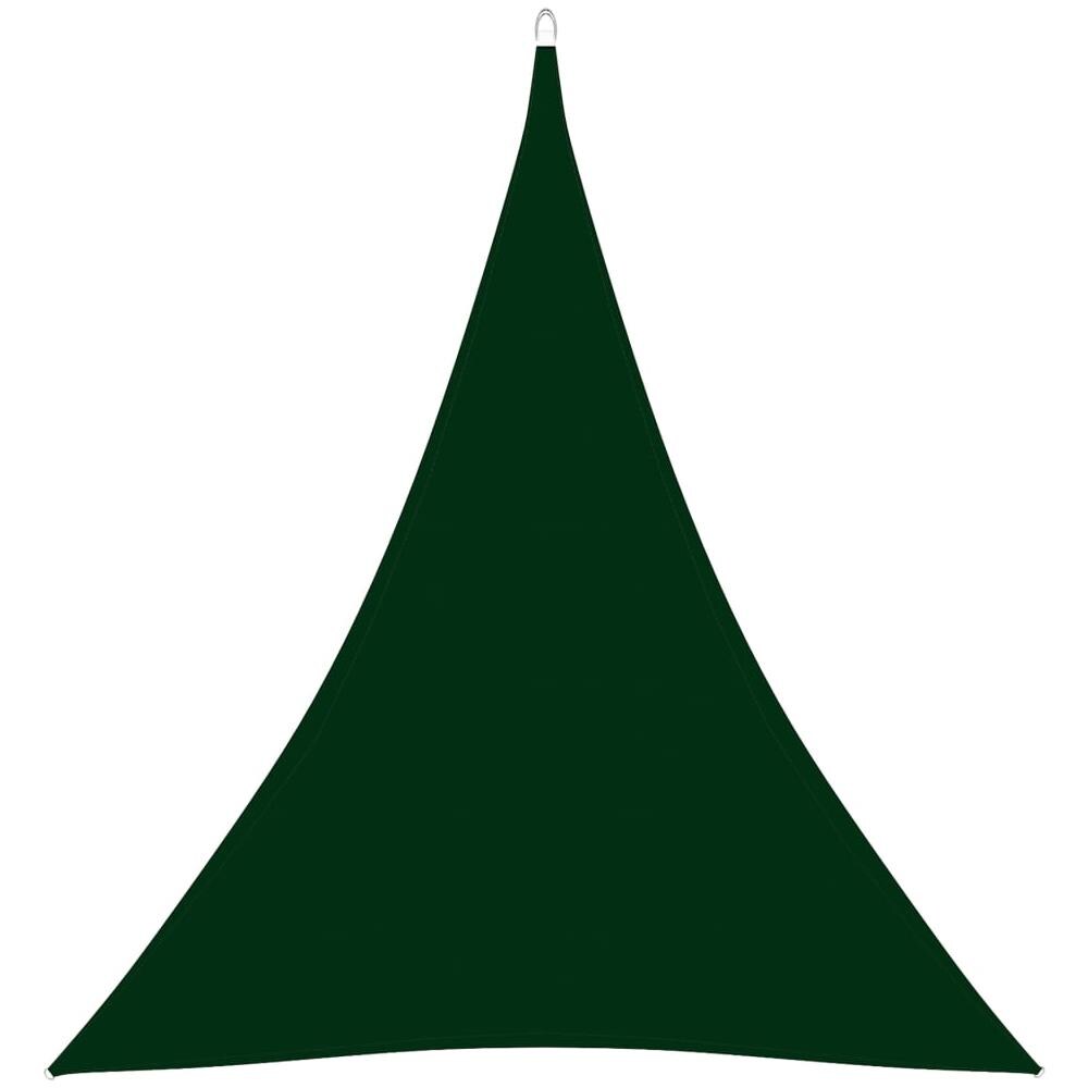 Parasole a Vela Oxford Triangolare 5x6x6 m Verde Scuro - Foto 1