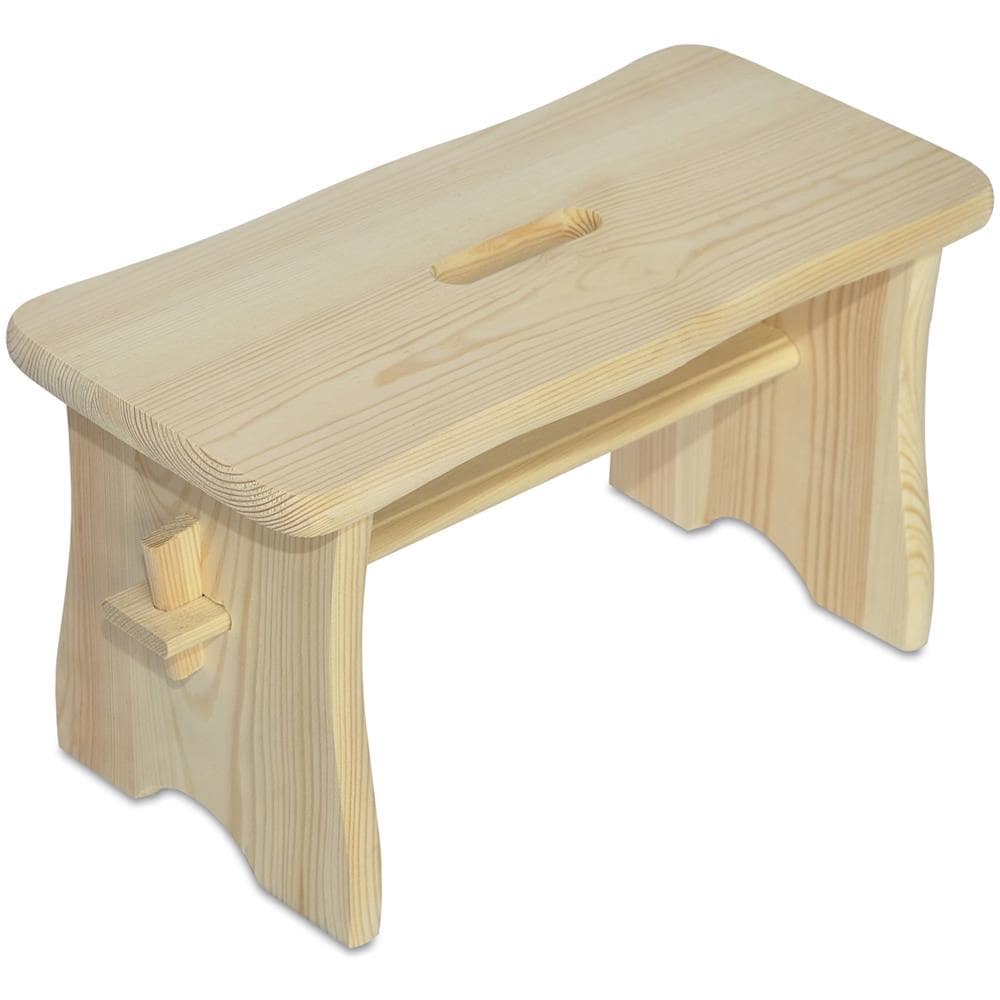 Piccolo Sgabello Cucina Bambini In Legno | 38 X 19 X 21 Cm | Poggiapiedi Grezzo Multifunzionale | Perfetto Per Tutte Le Nostre Scatole O Come Espositore Supporto Piante - Foto 1