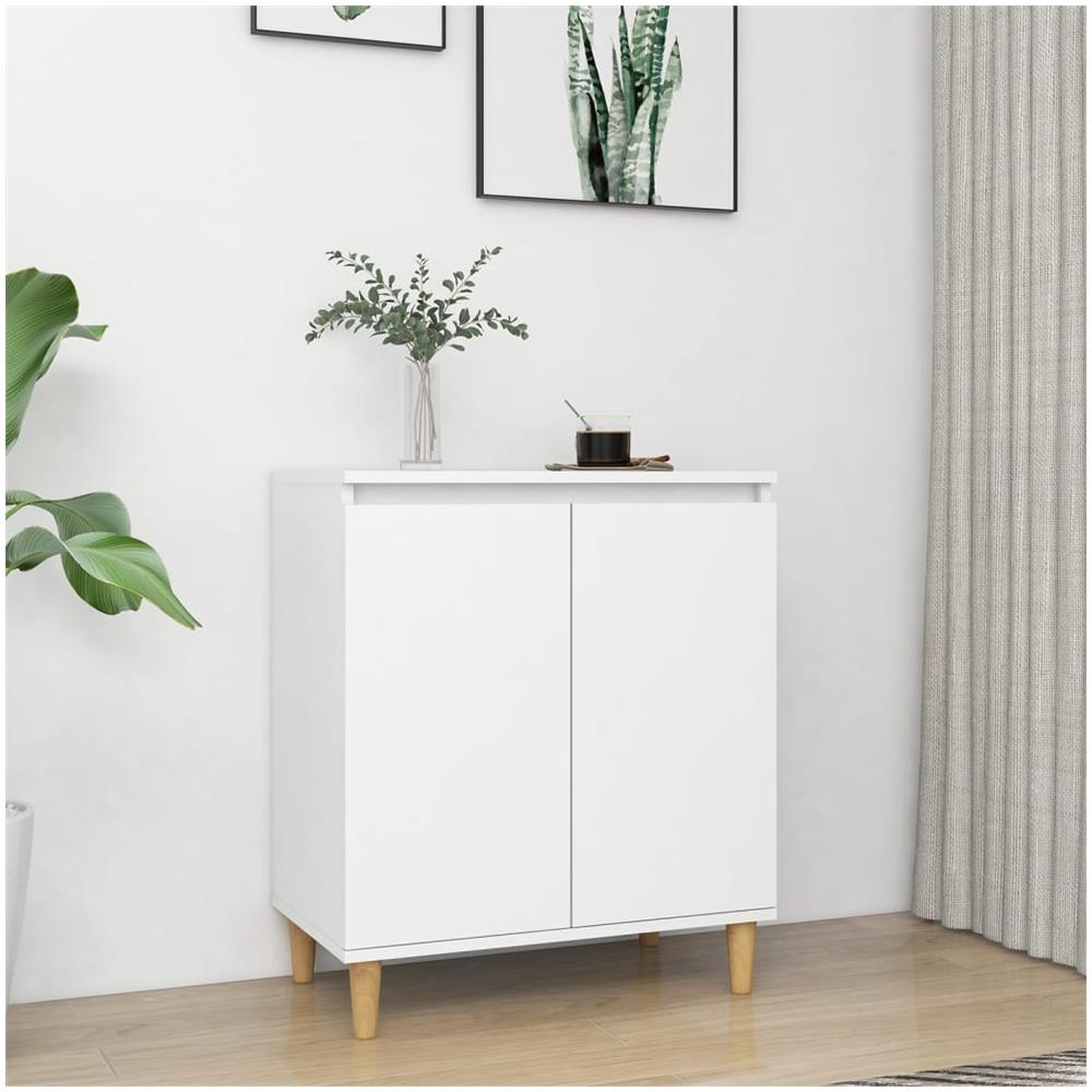 Credenza Bianca 103,5x35x70 cm in Legno Multistrato - Foto 1