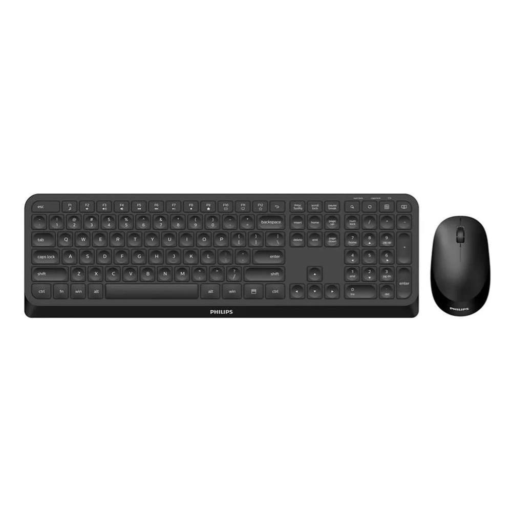 Tastiera e Mouse USB SPT6307B/34 per Casa e Ufficio (Layout Inglese US) Colore Nero - Foto 1