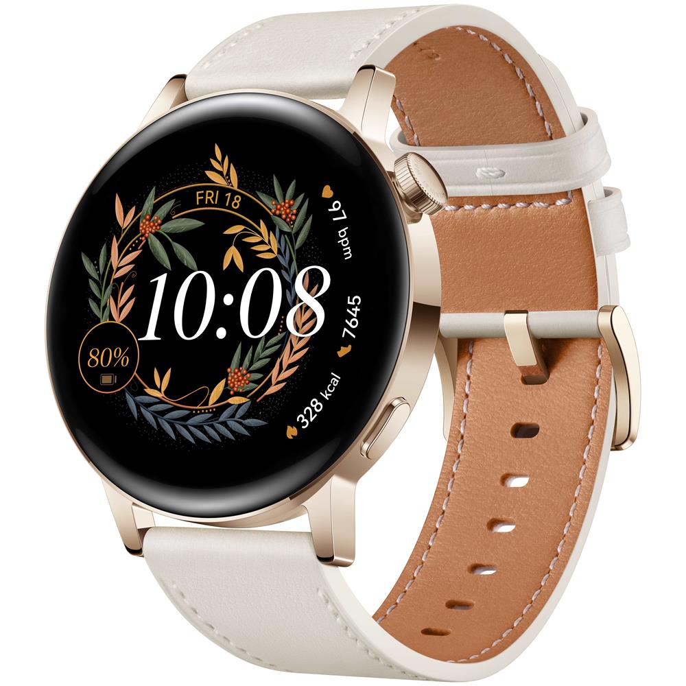 WATCH GT 3 1.32" AMOLED 42 mm Digitale 466 x 466 Pixel Touch screen GPS Colore Oro /Bianco - Foto 2