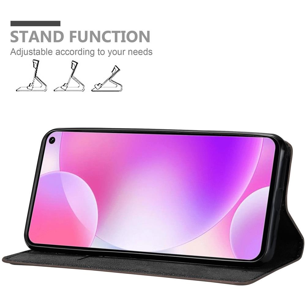 Custodia Compatibile Con Xiaomi Redmi K30 / K30i 5g In Bruno Caffè - Coperchio Protettiva Con Chiusura Magnetica, Funzione Stand E Tasca Per Le Carte - Foto 2