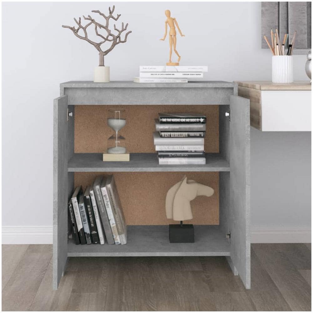 Credenza Grigio Cemento 70x41x75 cm in Legno Multistrato - Foto 3