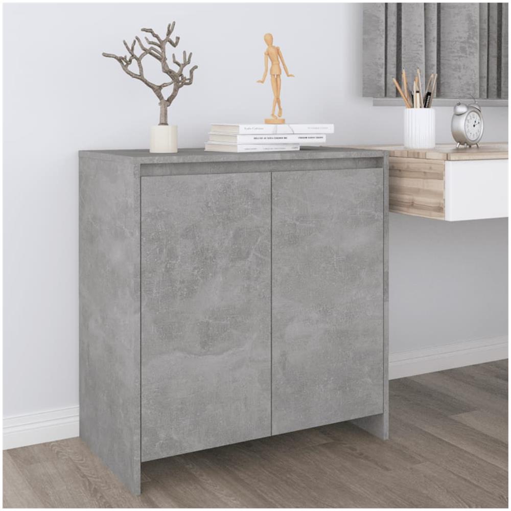 Credenza Grigio Cemento 70x41x75 cm in Legno Multistrato - Foto 1