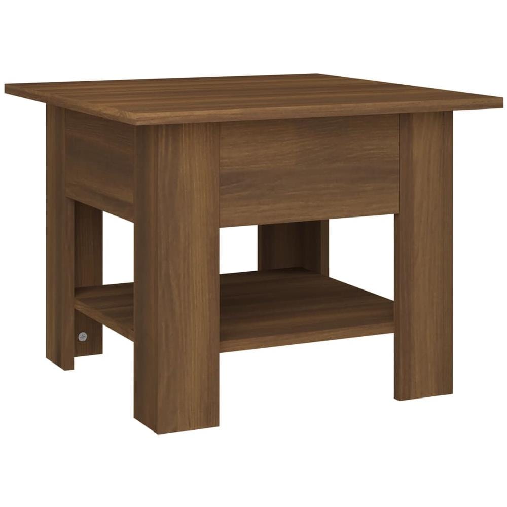 Tavolino da Salotto Rovere Marrone 55x55x42 cm in Truciolato - Foto 2