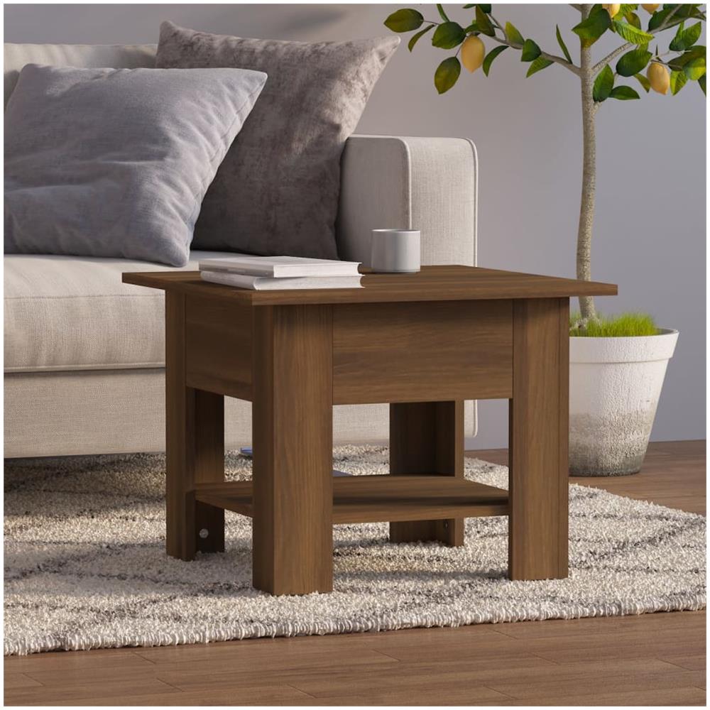 Tavolino da Salotto Rovere Marrone 55x55x42 cm in Truciolato - Foto 1
