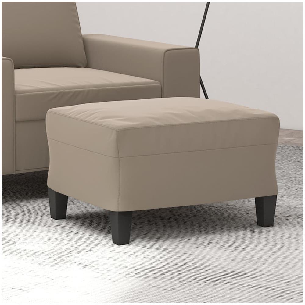 Poggiapiedi Tortora 60x50x41 Cm In Tessuto Microfibra - Foto 1