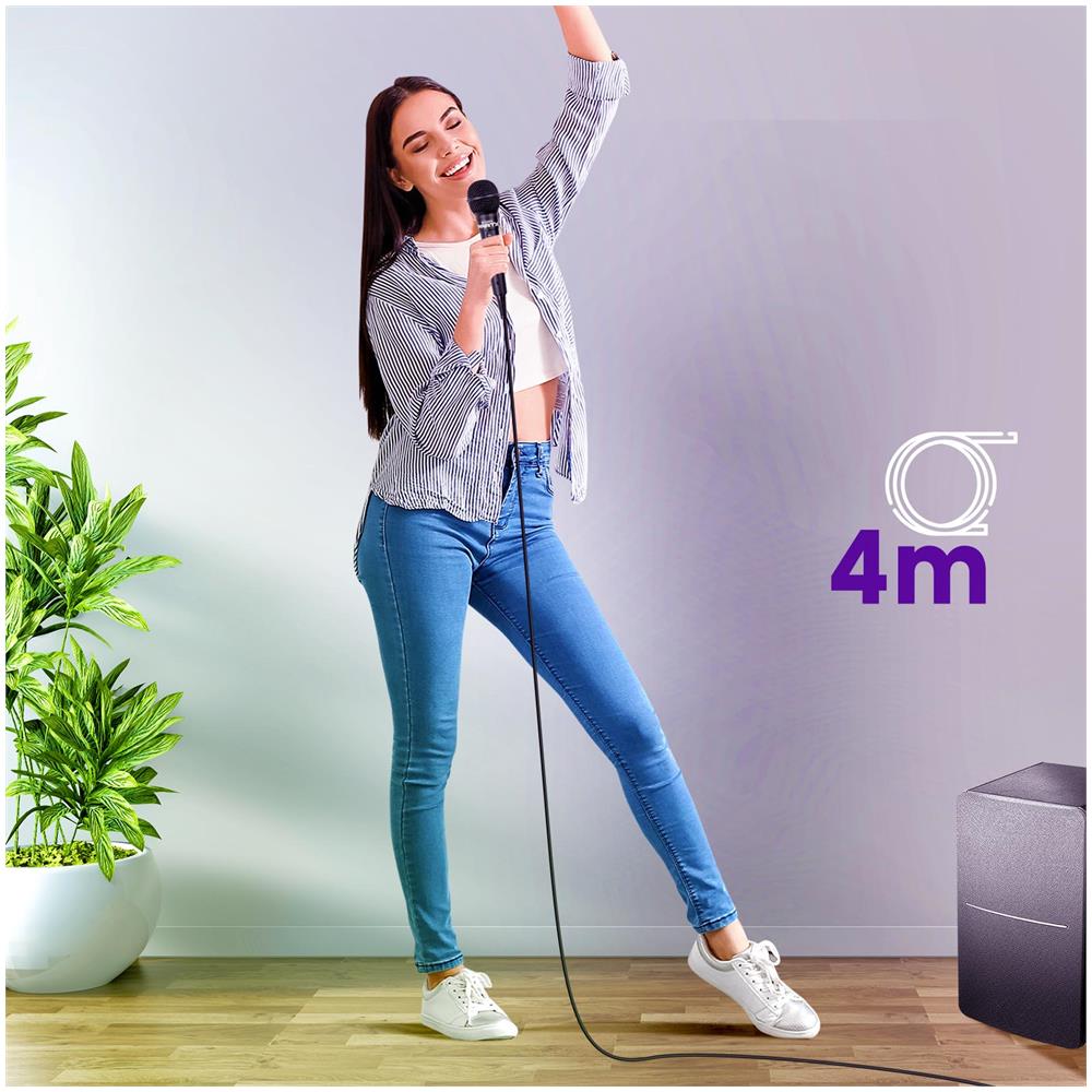 Microfono Cablato Per Karaoke Con Jack Da 6,3 Mm E Cavo Da 4 Metri - Foto 2