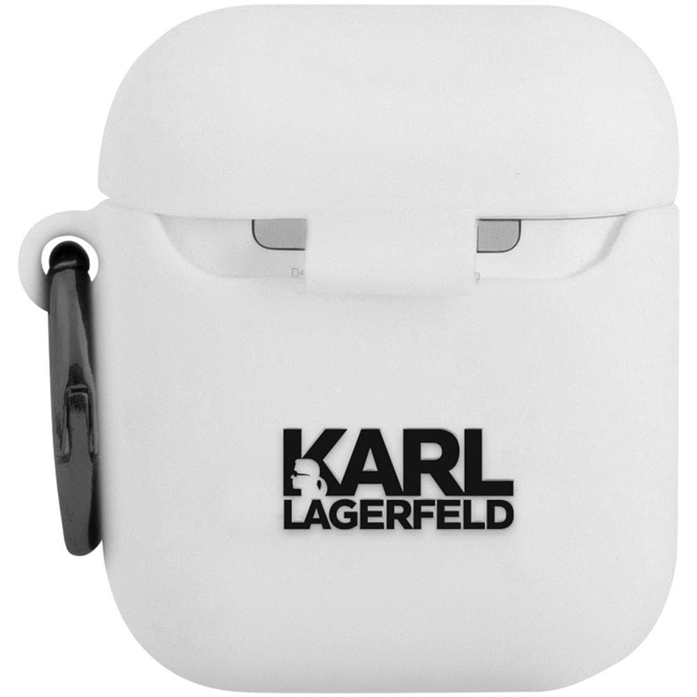 Cover Airpods Silicone Gel Moschettone Karl 3d Bianca - Foto 1