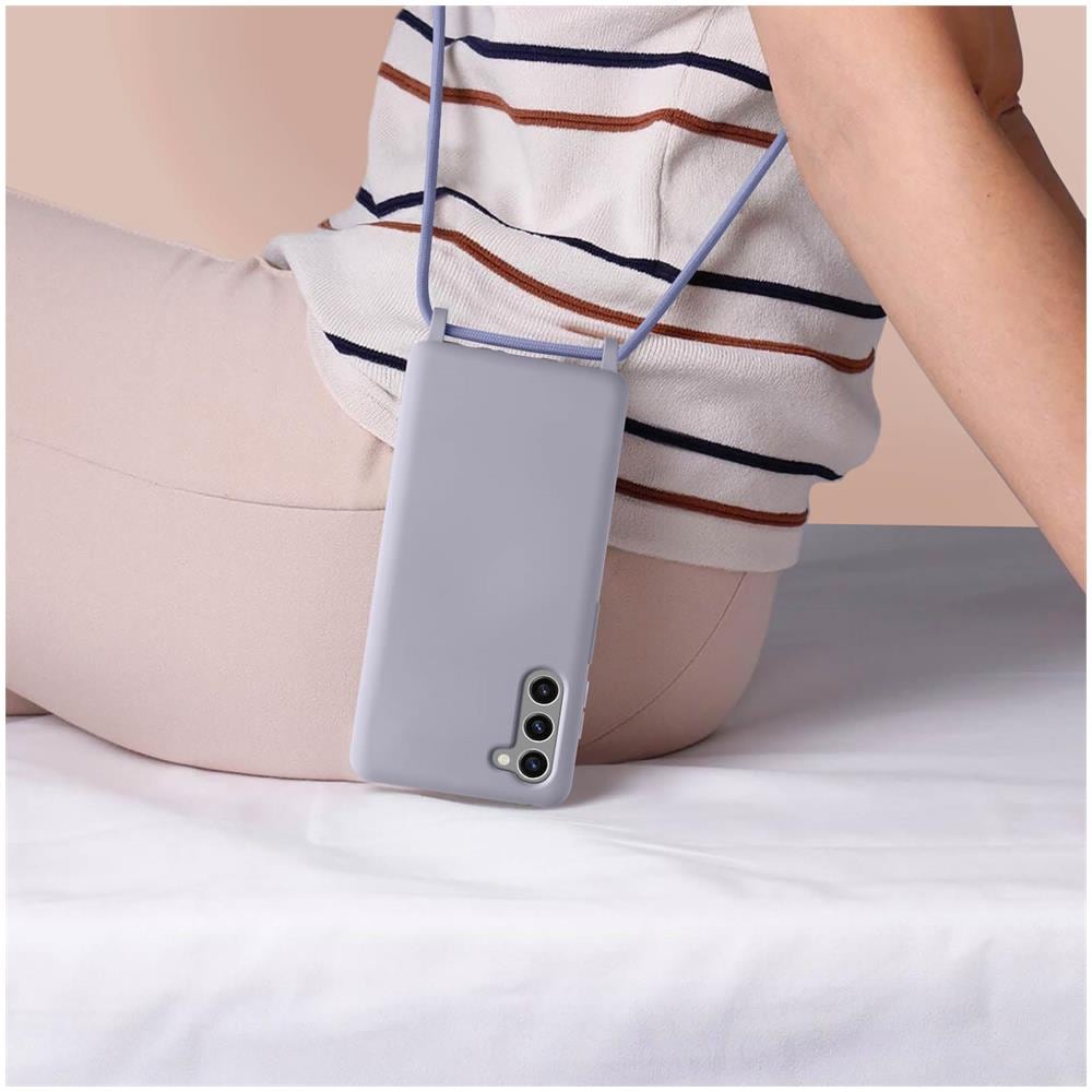 Cover Cordino Per Samsung Galaxy S23 Plus Collana / Tracolla 80 Cm Lavanda - Foto 5