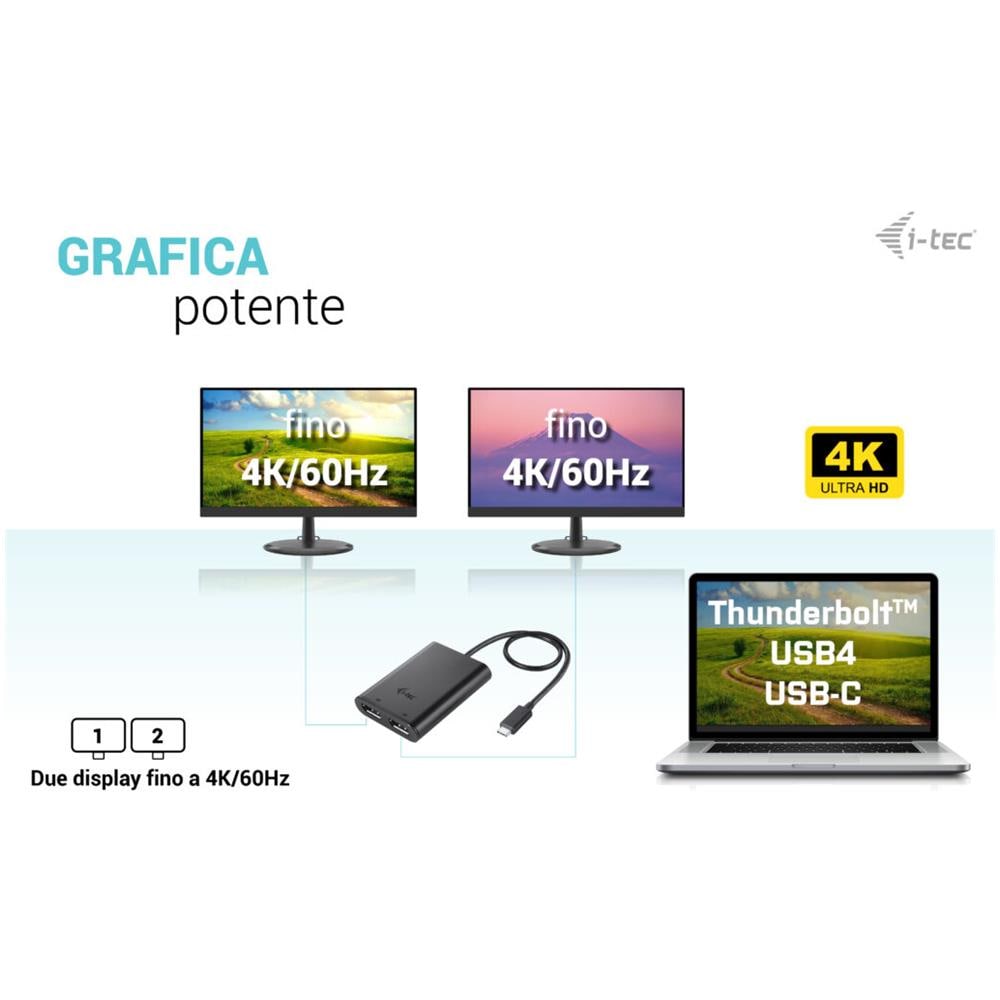 USB-C Dual 4K / 60Hz (single 8K / 30Hz) DP Adattatore Video - Foto 11