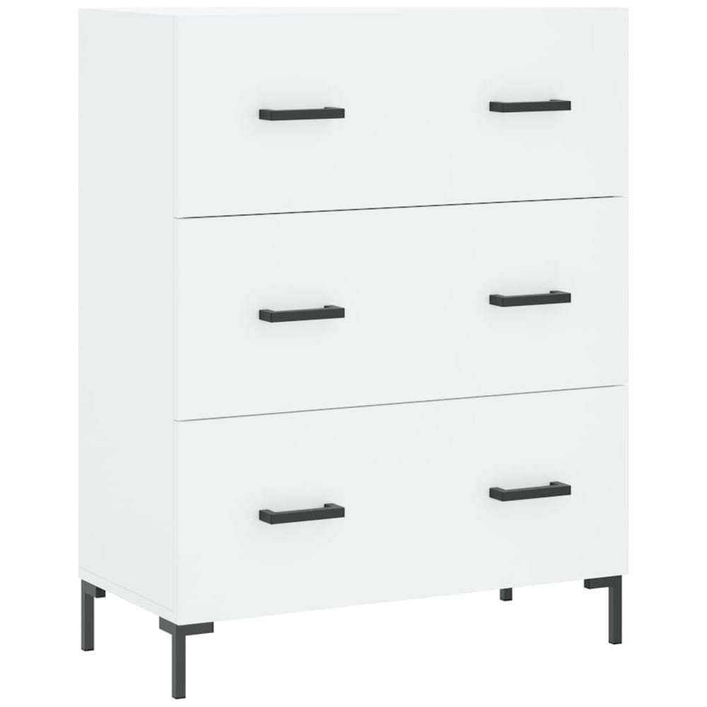 Credenza Bianca 69,5x34x180 Cm In Legno Multistrato - Foto 2