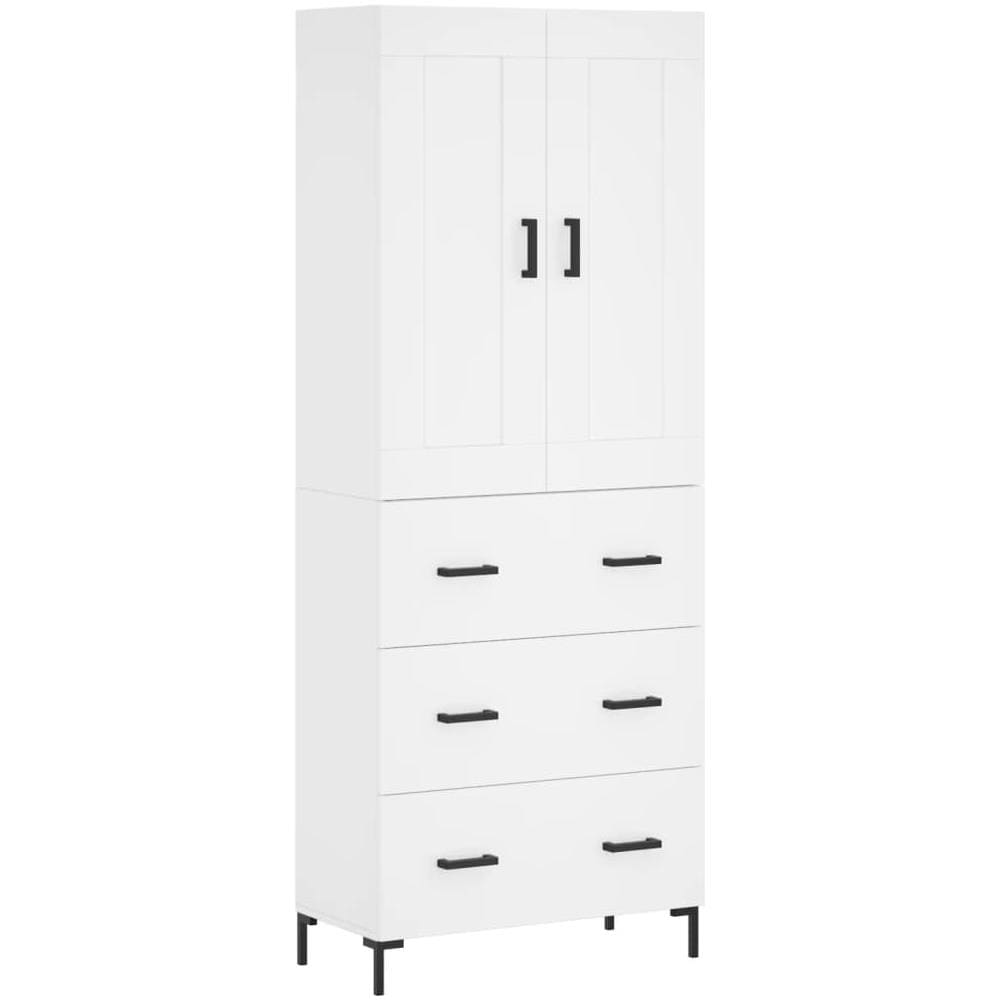 Credenza Bianca 69,5x34x180 Cm In Legno Multistrato - Foto 1