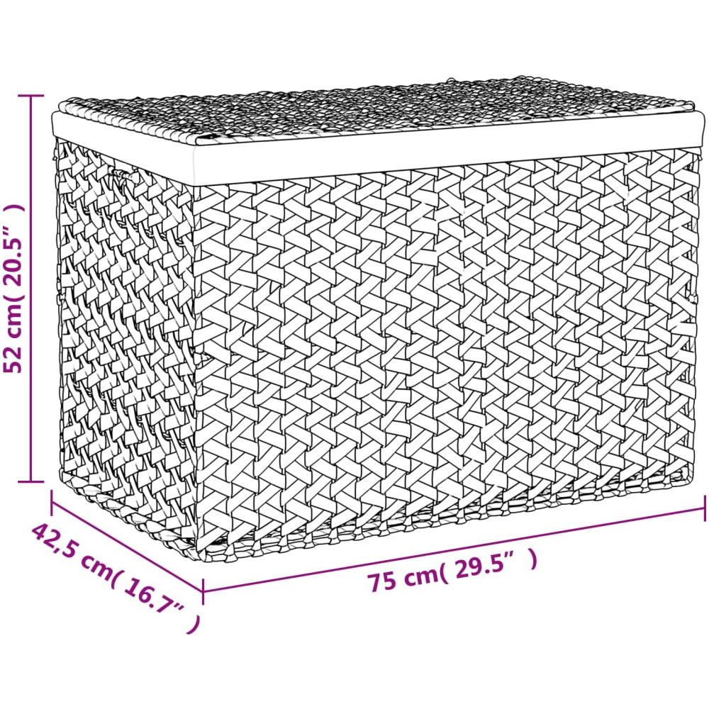 Cesto Portabiancheria A 3 Sezioni 75x42,5x52cm Giacinto D'acqua - Foto 4