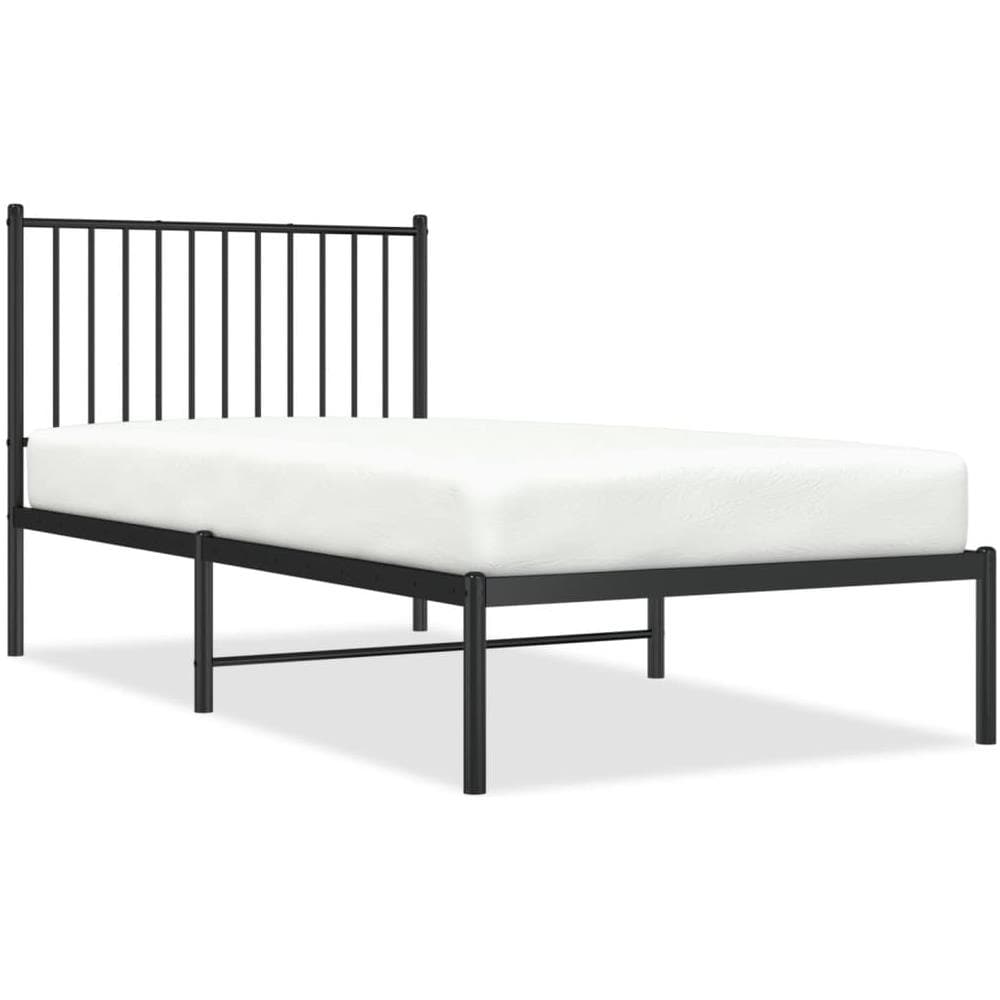 Giroletto Con Testiera In Metallo Nero 90x190 Cm - Foto 2