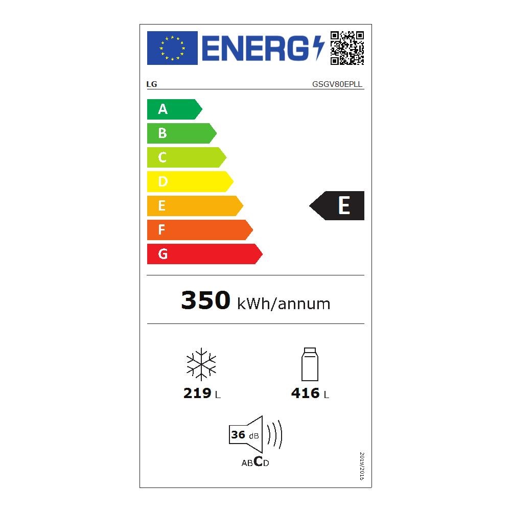 Frigorifero Americano Side By Side GSGV80EPLL Classe E Capacità 635 Litri Colore Nero - Foto 2