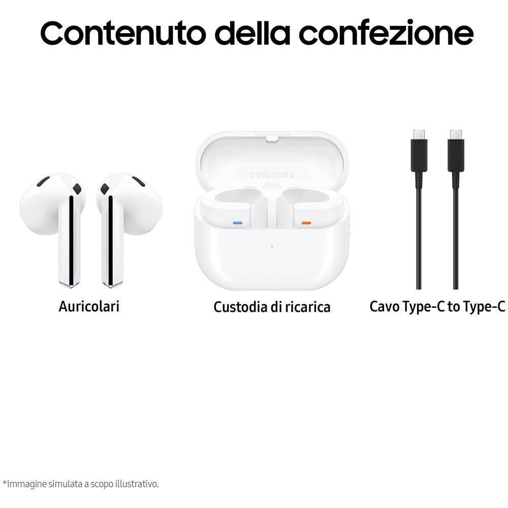 Galaxy Buds3 Auricolari AI open-type True Wireless, Audio Hi-Fi, Impermeabilità IP57, Bianco - Foto 9
