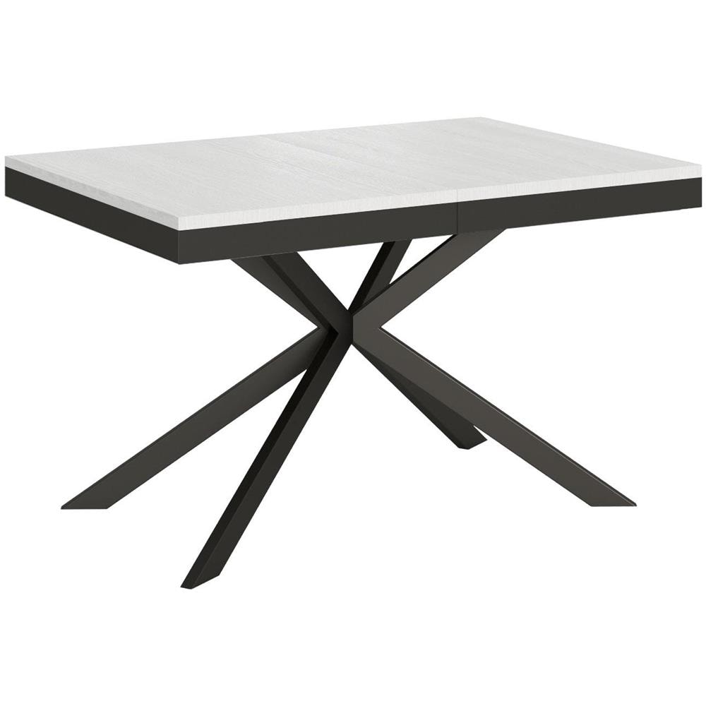 Tavolo allungabile 90x120/380 cm Plaker Evolution bianco frassino telaio antracite - Foto 1