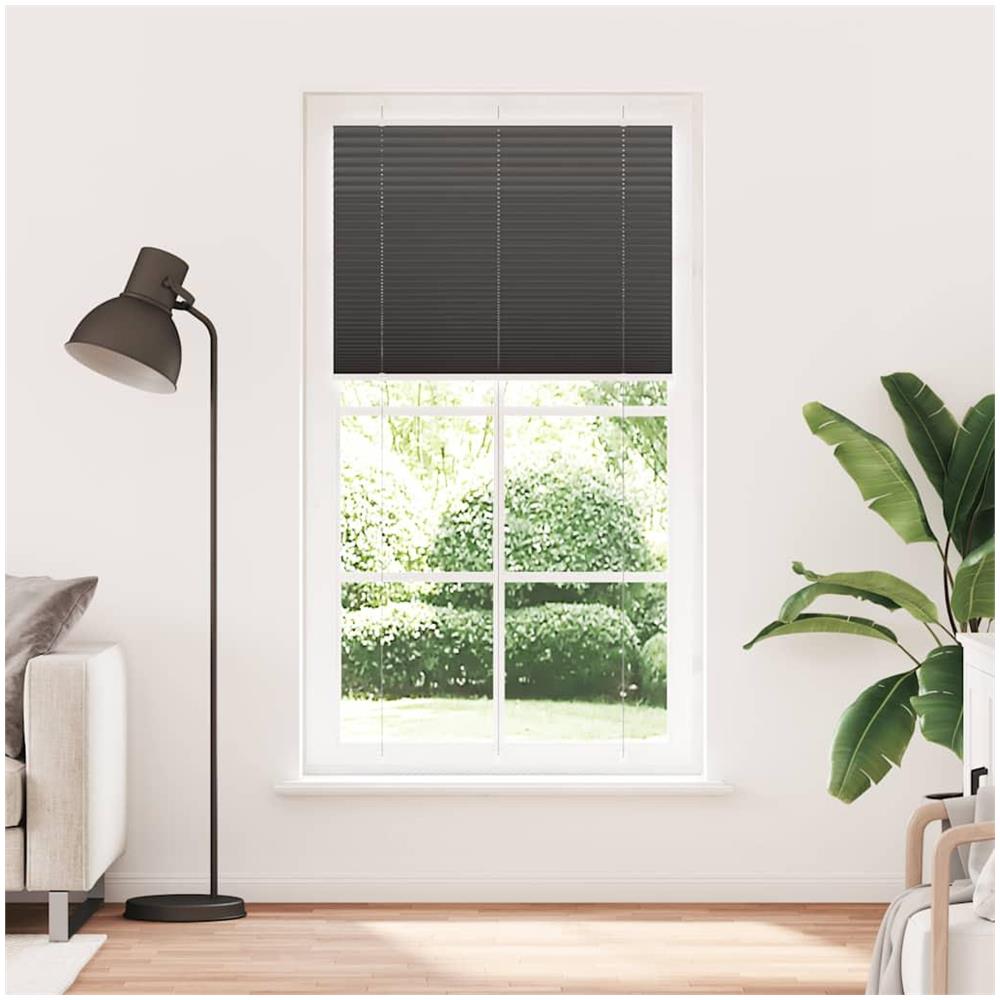 Tenda Plissettata Nera 110x200 cm Larghezza Tessuto 109,4 cm - Foto 2