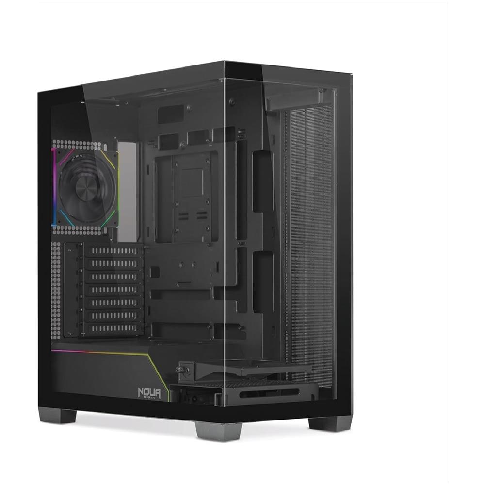 Case Gaming ATX Iron VK100/VK120 No PSU Ventola RGB Vetro Temperato Colore Nero - Foto 2