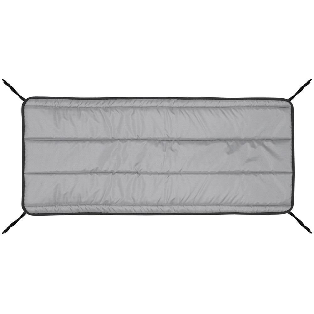 Cuscino trapuntato impermeabile grigio scuro per sedia da giardino 150x50 cm - Foto 1