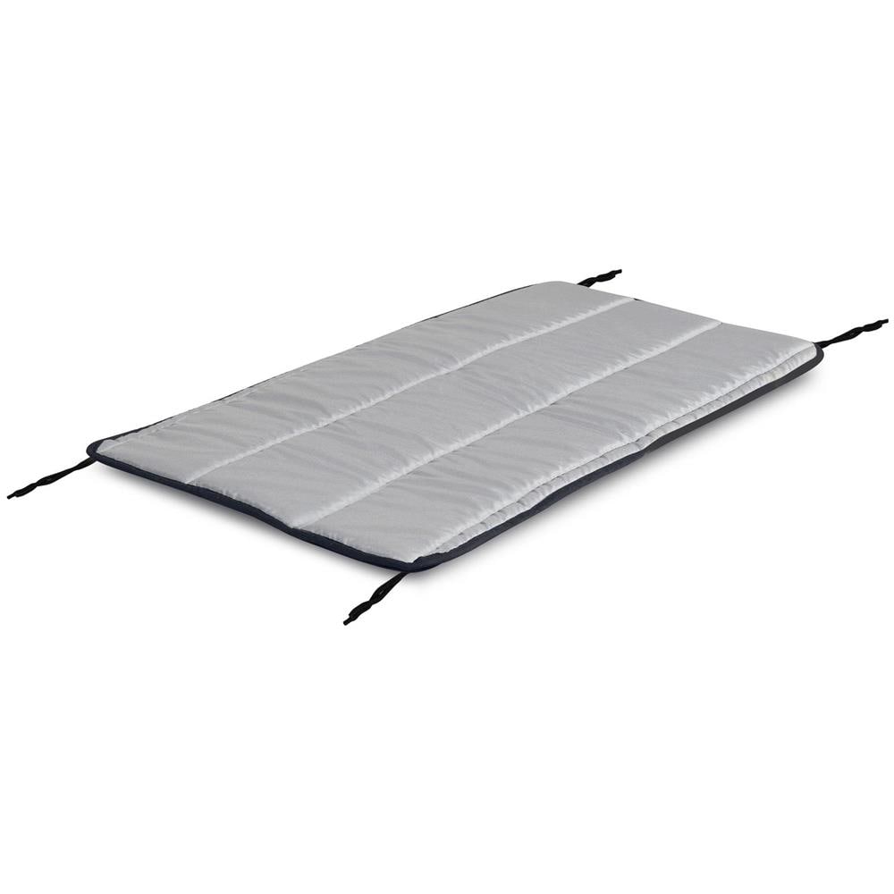 Cuscino trapuntato impermeabile grigio scuro per sedia da giardino 150x50 cm - Foto 2