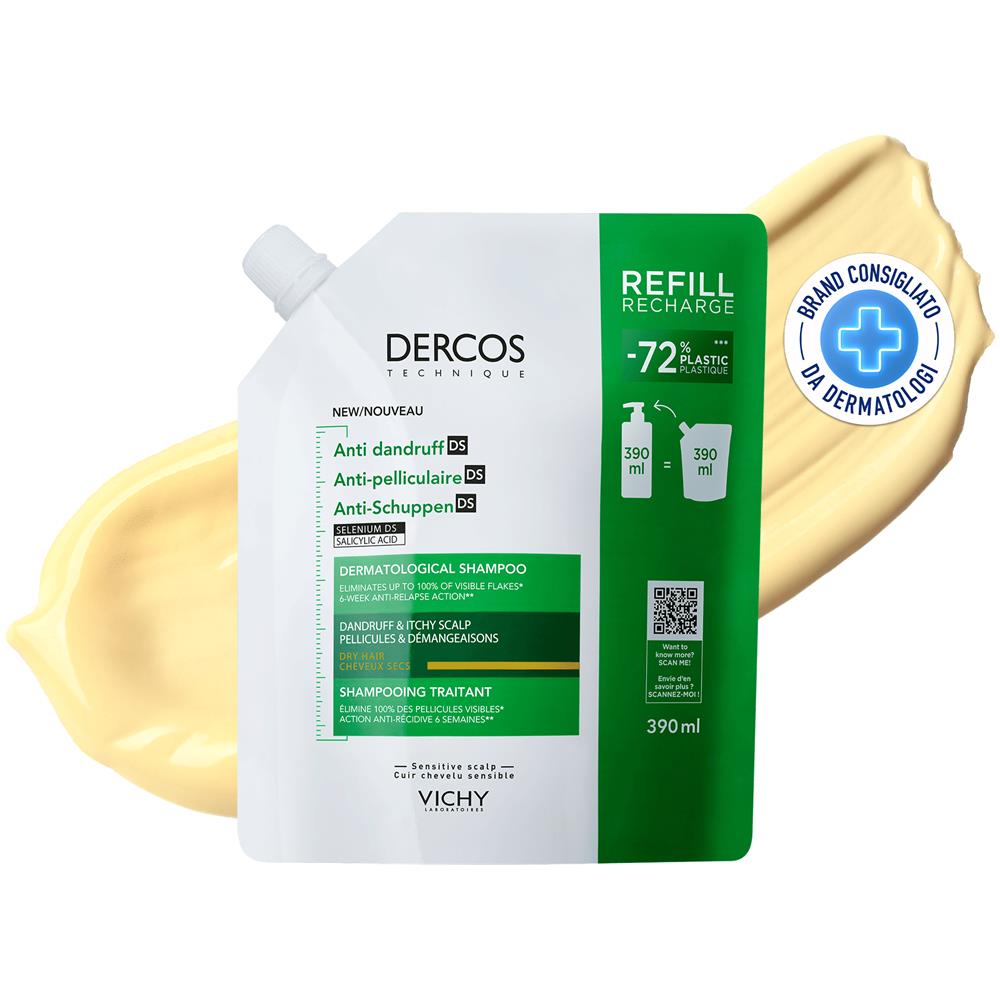 Dercos Technique Shampoo Antiforfora Ds Grassi Refill 390 ml - Foto 1