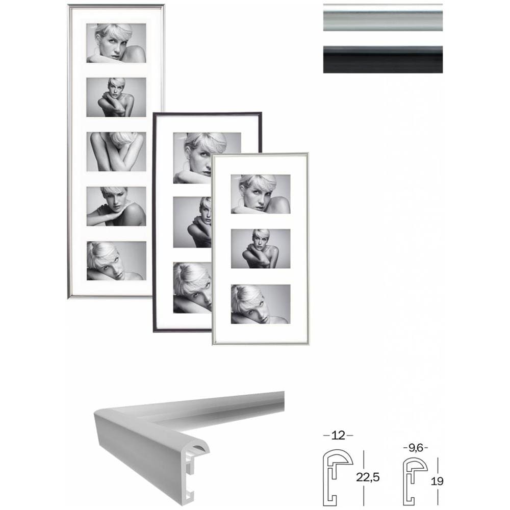 Galeria Cornice portafoto, Bianco, 3X 10x15 cm - Foto 1