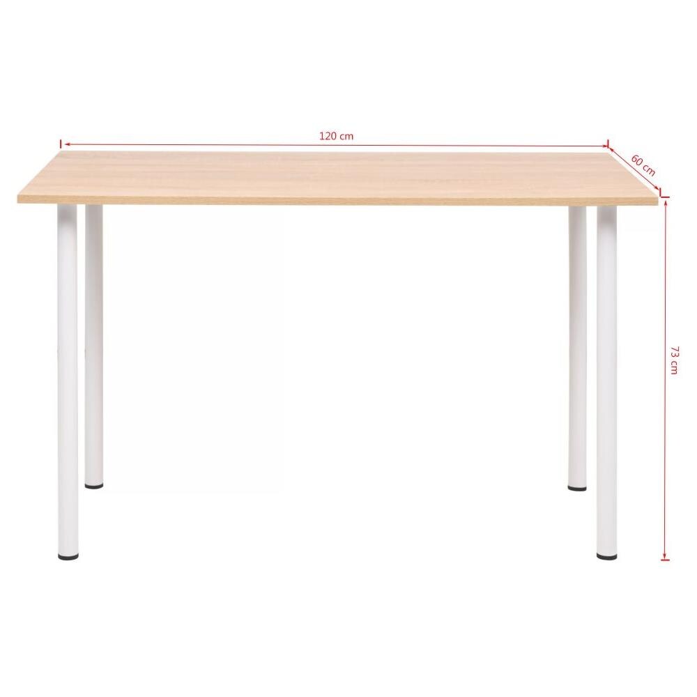 Tavolo da Pranzo 120x60x73 cm Rovere e Bianco - Foto 5