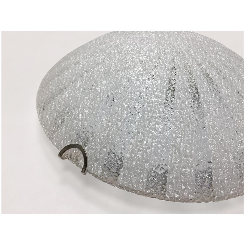 Plafoniera In Vetro Bianco Decorato Diametro 40cm - Foto 3