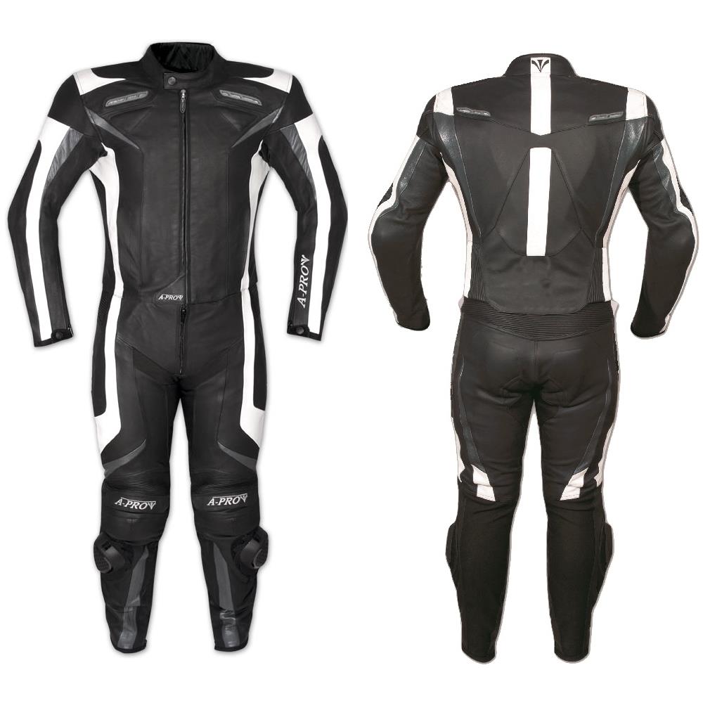 Tuta Pelle Moto Racing Pista Sport 2 Pezzi Divisibile Prese Aria Nero 54 - Foto 1