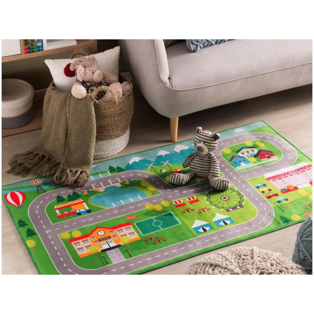 Tappeto Per Bambini Motivo Stradale 80 X 150 Cm Seben - Foto 2