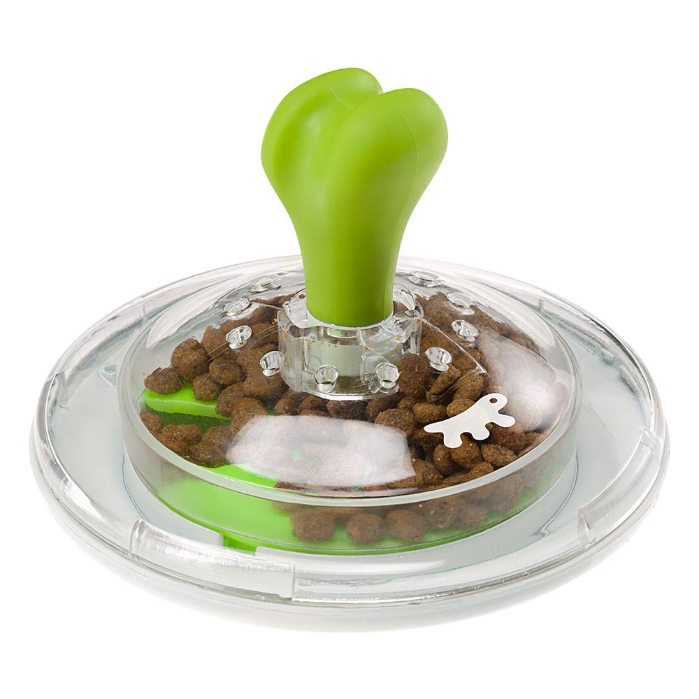 Gioco Interattivo Cani Piccoli E Gatti Carousel Dispenser Di Crocchette E Biscottini, In Plastica - Foto 2