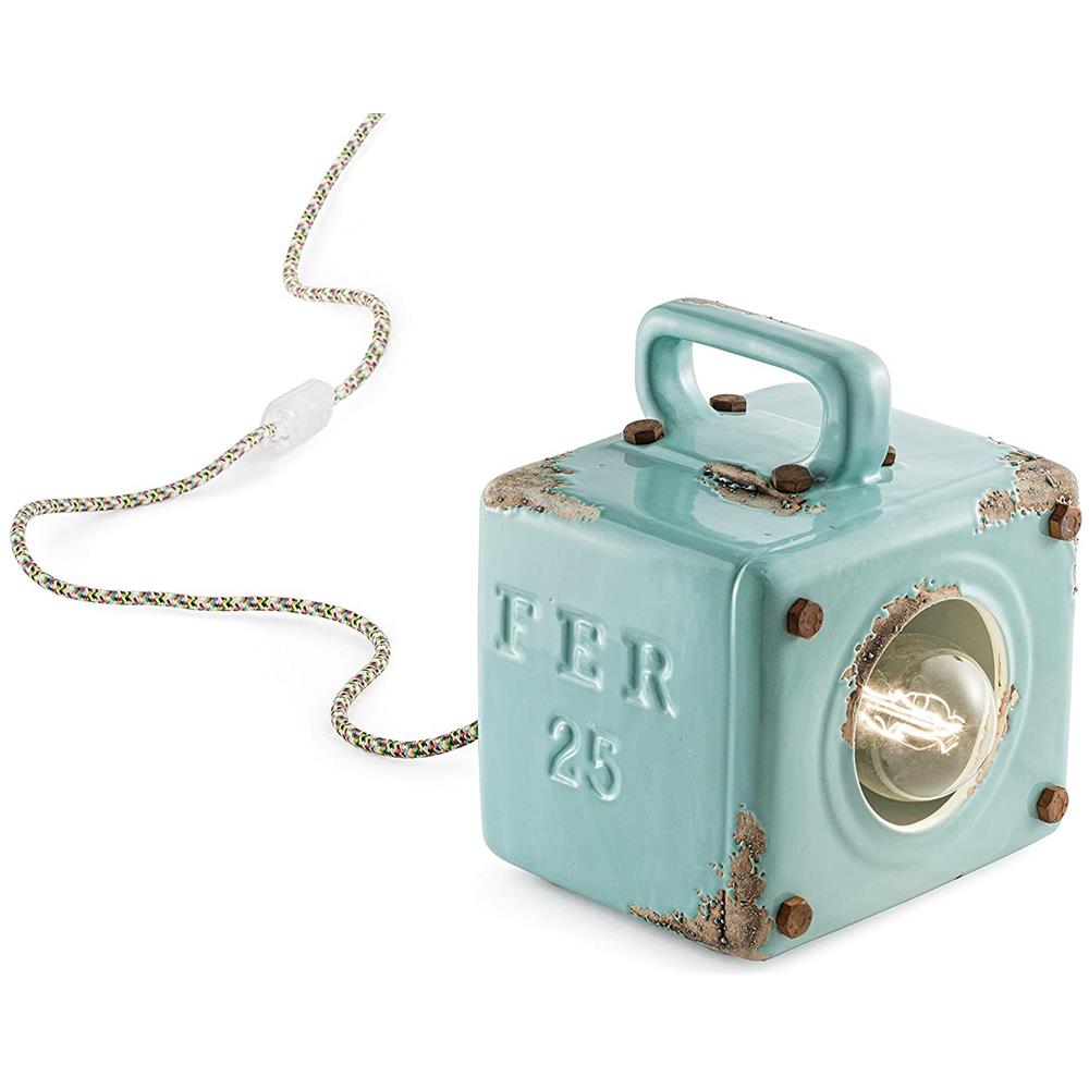 Industrial 1650, Lampada Da Tavolo, - Azzurro - Foto 1