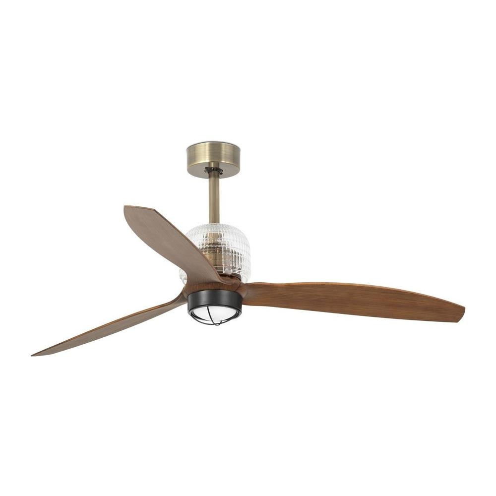 Led Oro, Ventilatore Da Soffitto In Legno Con Motore Cc, 3000k - Foto 1