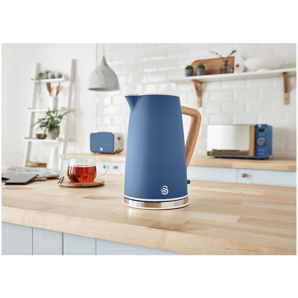 Stp2090 Set Da Colazione Bollitore Senza Fili 1,7l Tostapane Pane 2 Blu Nordic - Foto 2