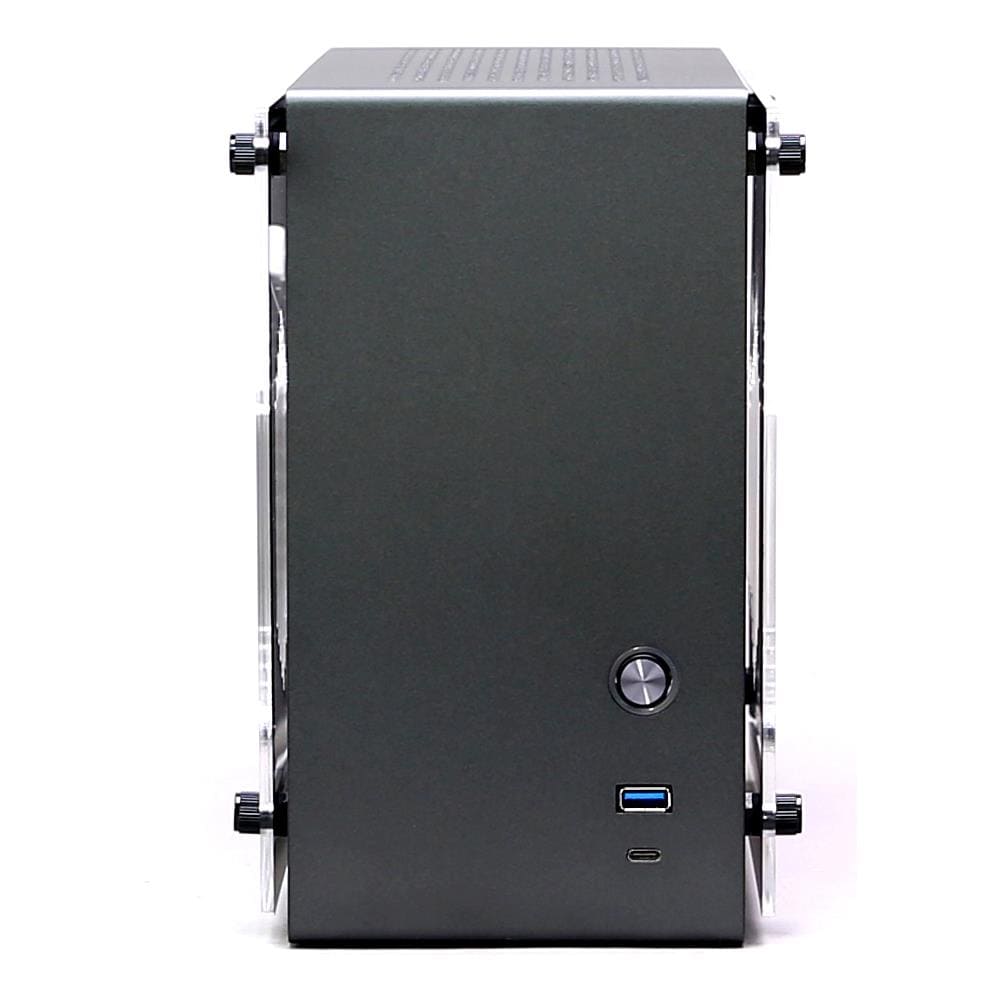 M2 Mini Gray - Mini Tower - Pc - Acryl - Aluminium - Stahl - Grau - Mini-itx - Gaming (m2 Mini Gray) - Foto 1