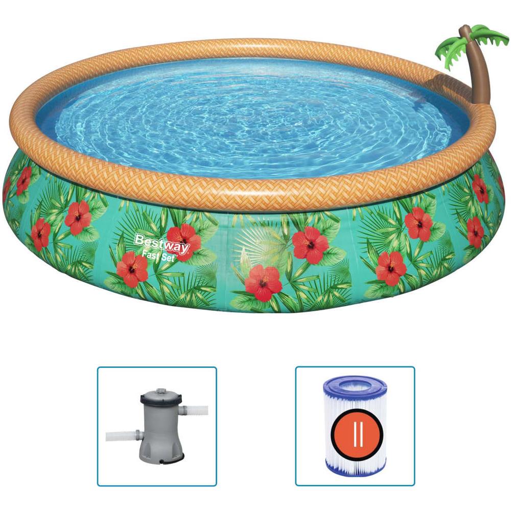 Fast Set Piscina Gonfiabile Paradise Palms 457x84 cm - Foto 1