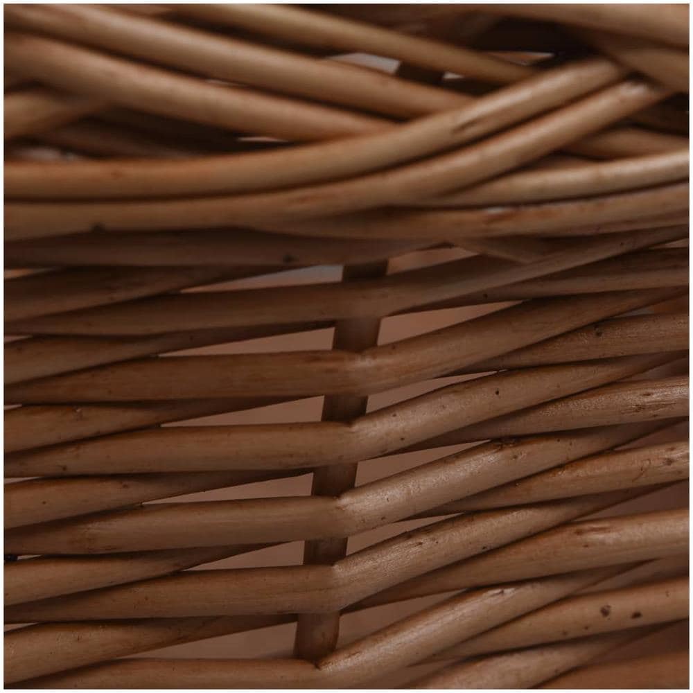 Cestino Anteriore Bici con Copertura 50x45x35cm Salice Naturale - Foto 2