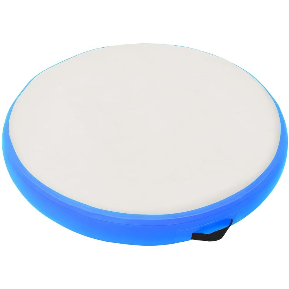 Tappetino Ginnastica Gonfiabile Con Pompa 100x100x20cm Pvc Blu - Foto 2